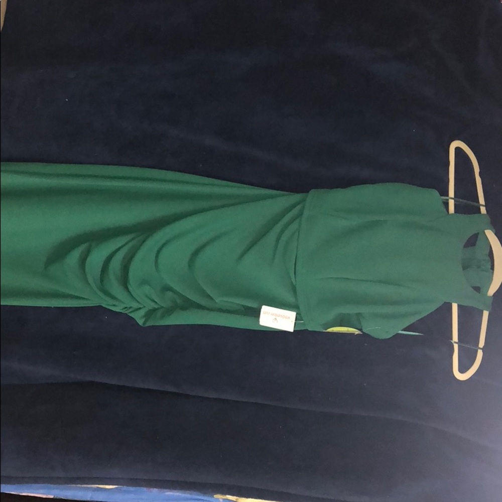 Emerald green two piece dress